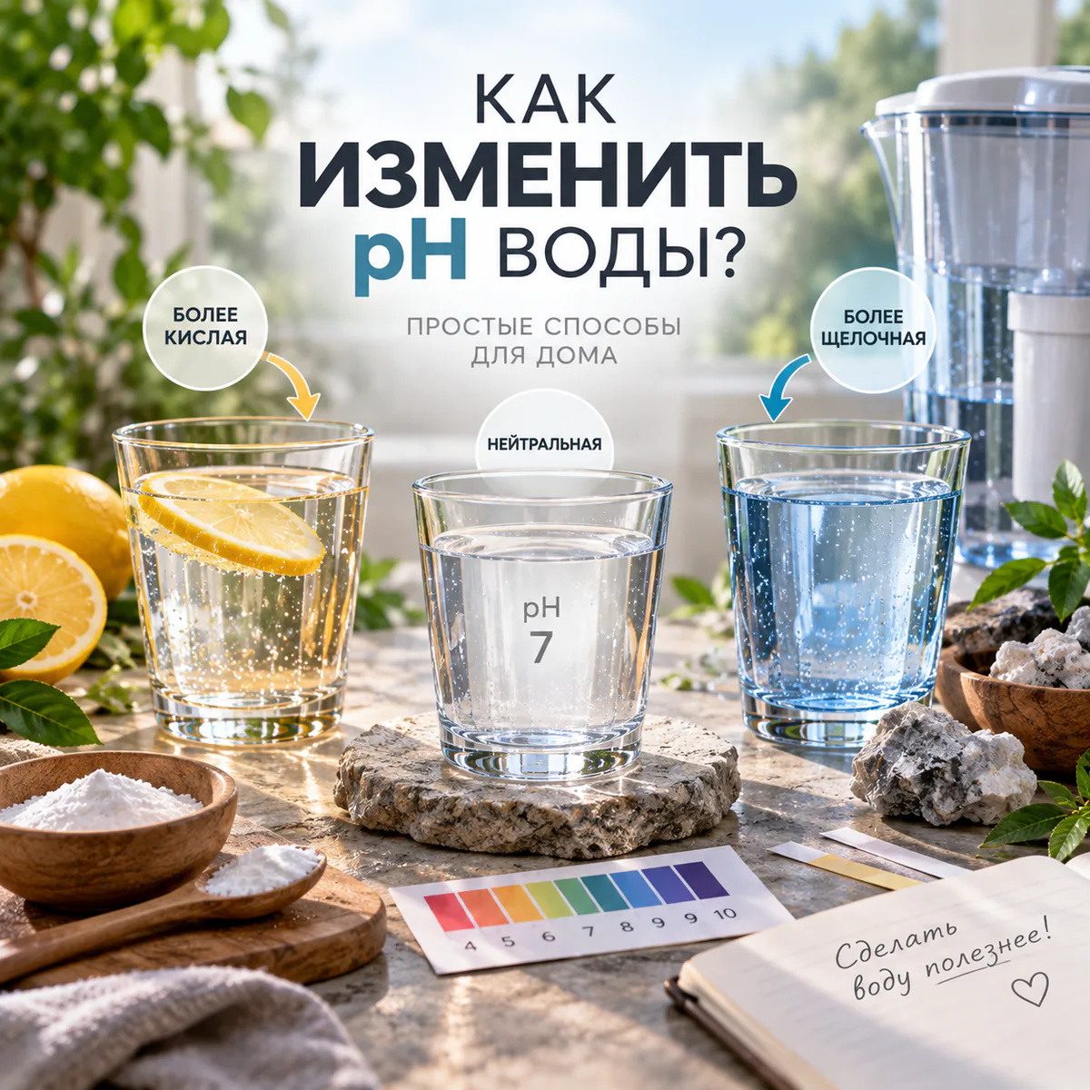 Как изменить pH воды: повысить или понизить