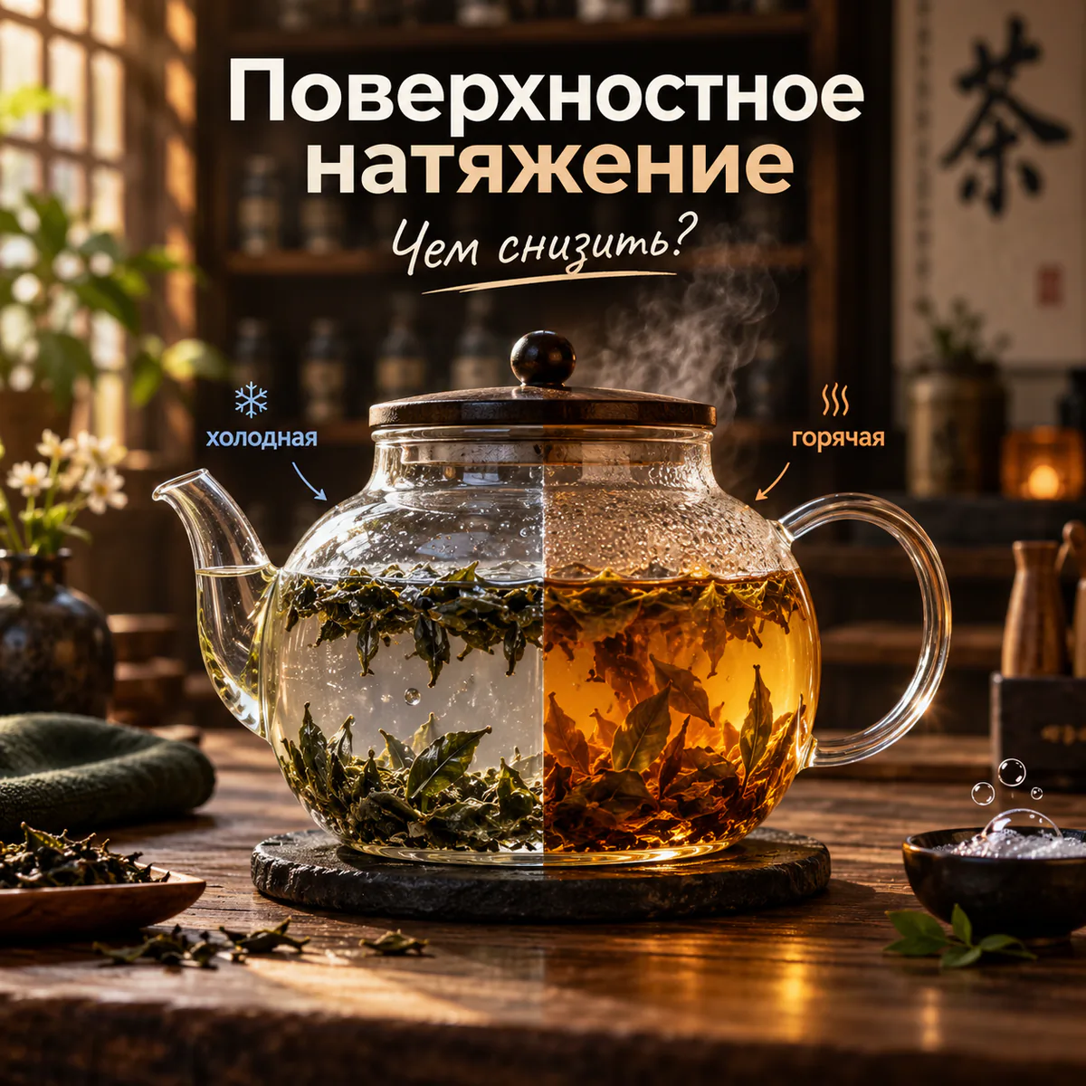 Как снизить поверхностное натяжение воды