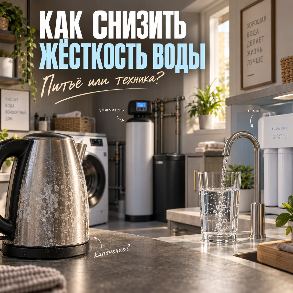Как снизить жёсткость воды