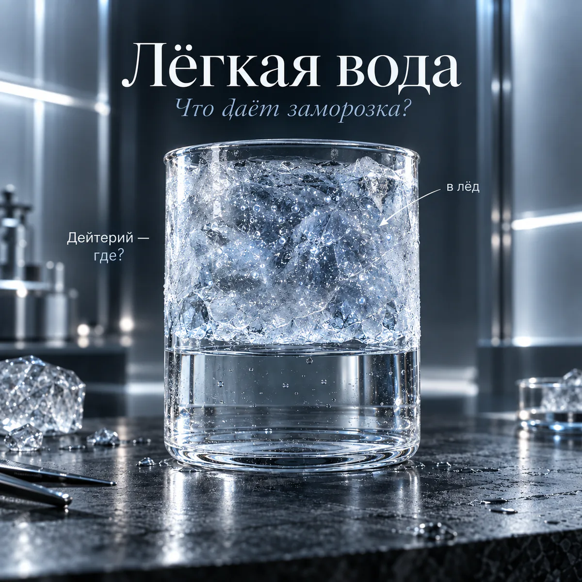 Лёгкая вода и дейтерий: что даёт заморозка