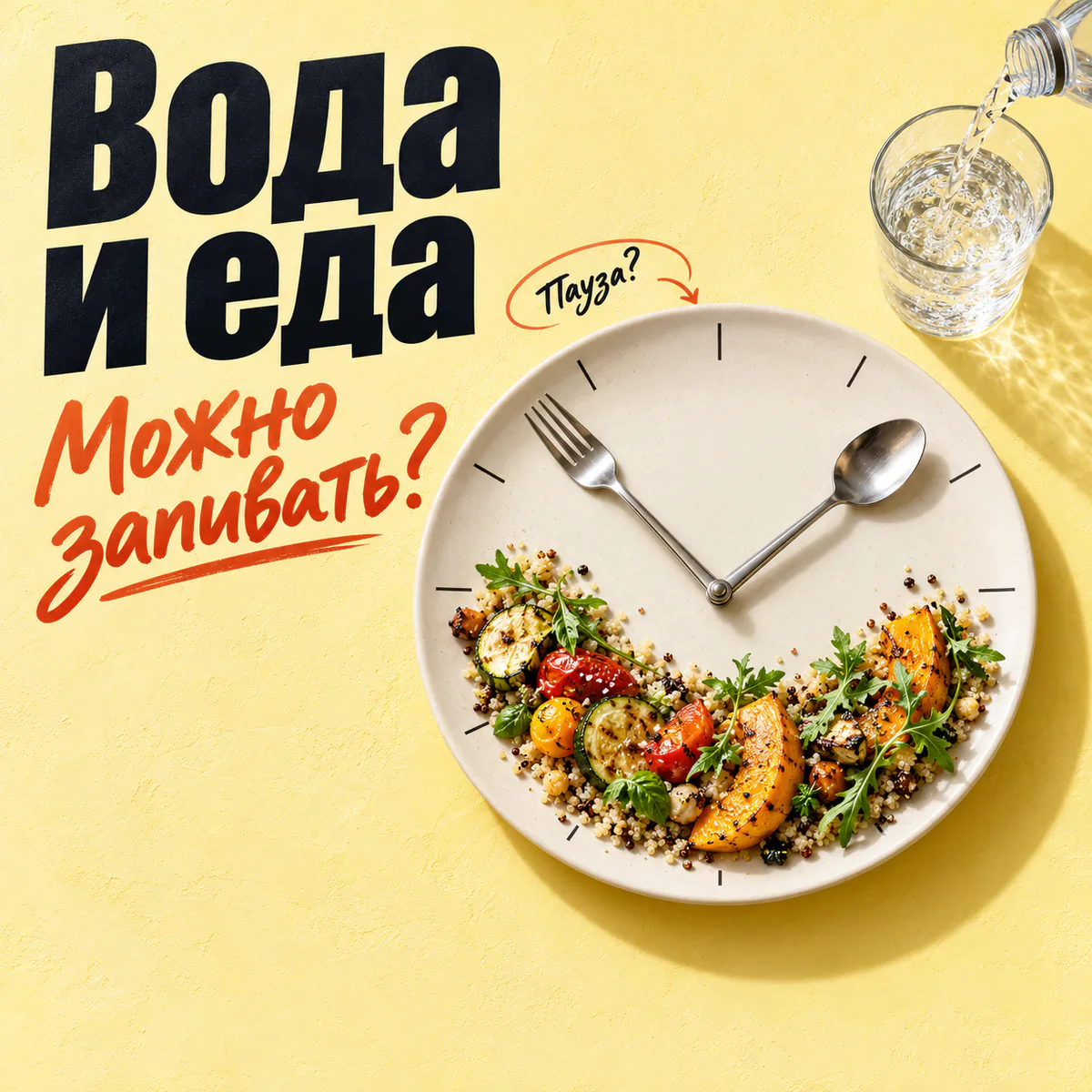 Можно ли пить воду во время еды, после неё и запивать еду