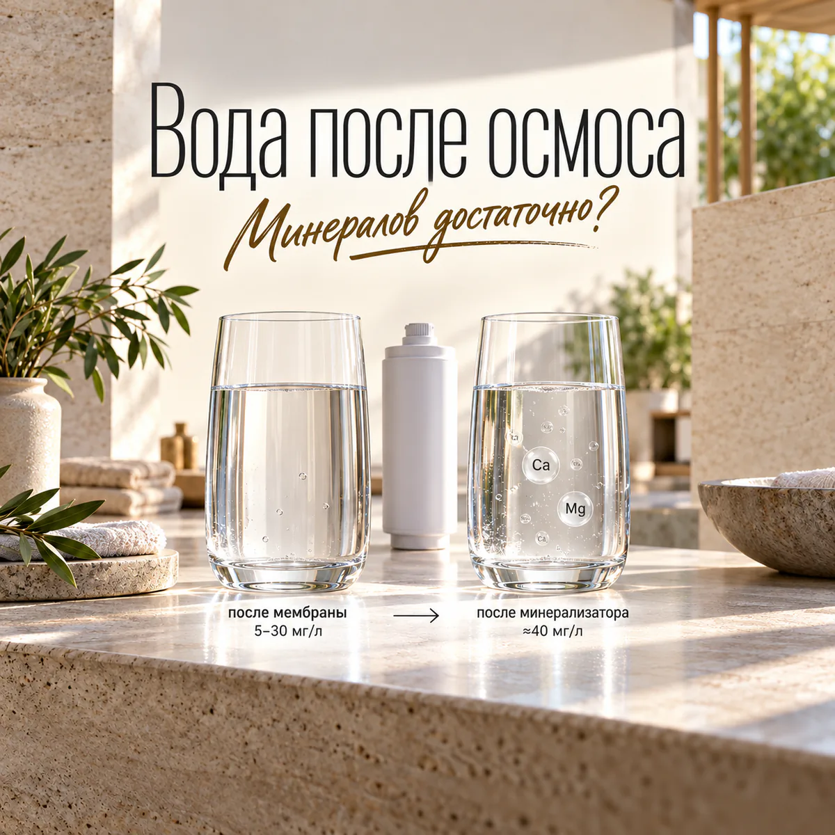 Минерализация воды после обратного осмоса