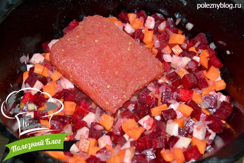 Борщ с ребрышками | Шаг 12