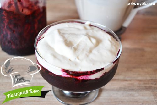 Черничный десерт с творогом и бананом - Шаг 6