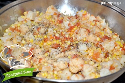 Цветная капуста с кукурузой | Шаг 9