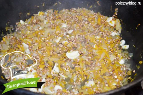 Полезный Блог - Гарнир из запаренной гречки с тыквой и зеленью - Шаг 9