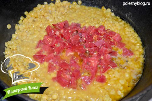 Гороховая каша с овощами | Шаг 13
