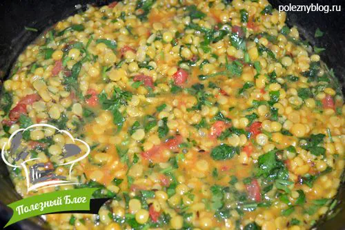 Гороховая каша с овощами | Шаг 15