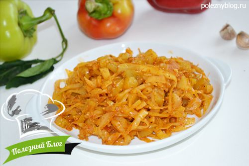 Капуста, тушёная с кабачками | Готовая