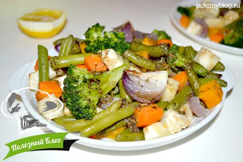 Корень сельдерея в духовке с овощами | Готовый