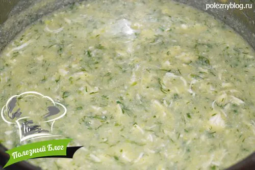Крем-суп из кабачков, брокколи и цветной капусты с кусочками мяса | Шаг 12