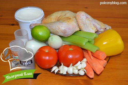 Курица с овощами в пароварке | Ингредиенты