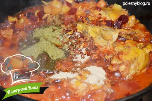 Курица тушёная с кабачками | Шаг 12