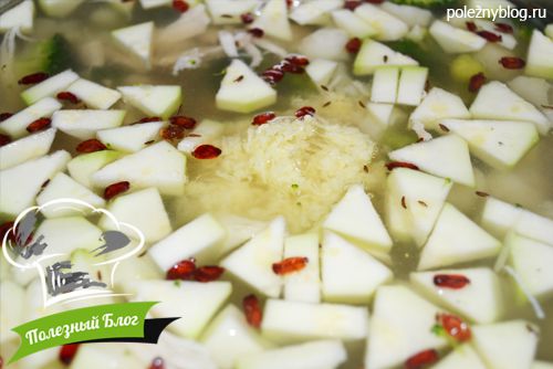 Куриный суп с брокколи и цветной капустой | Шаг 12