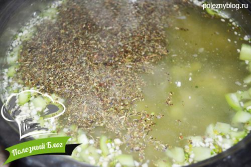 Куриный суп с зелёными овощами | Шаг 12