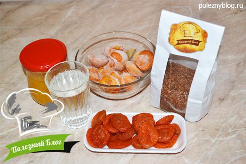 Льняная каша с абрикосами и курагой | Ингредиенты