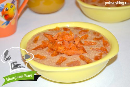 Льняная каша с абрикосами и курагой | Готовая