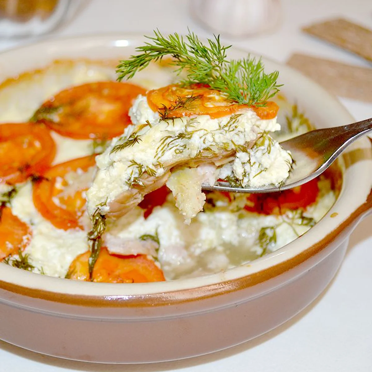Молоки рыбы, запечённые под соусом