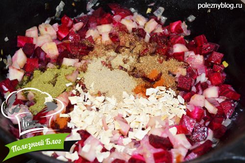 Полезный Блог - Овощное рагу из стручковой фасоли, моркови, свеклы, кабачков и пастернака - Шаг 7