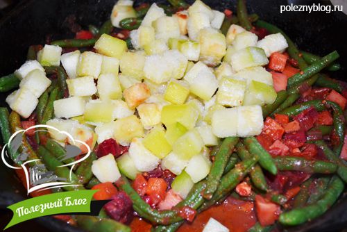 Полезный Блог - Овощное рагу из стручковой фасоли, моркови, свеклы, кабачков и пастернака - Шаг 11