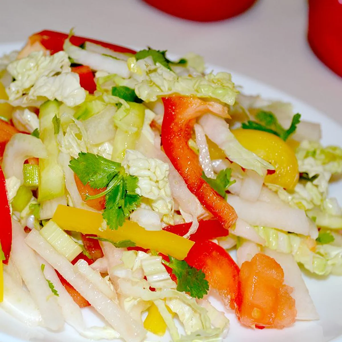Овощной салат из редьки
