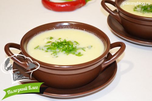 Овощной суп-пюре с сыром и куриным филе | Готовый