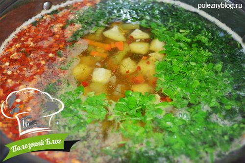 Овощной суп с куриной грудкой - Шаг 11
