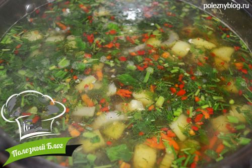 Овощной суп с куриной грудкой - Шаг 12