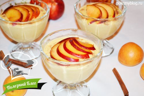Полезный Блог - Панна котта с абрикосами и нектарином - Готовая