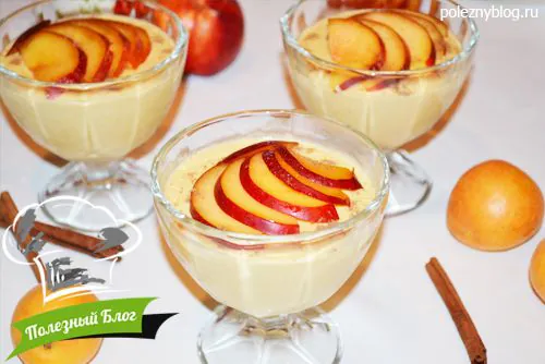 Полезный Блог - Панна котта с абрикосами и нектарином - Готовая