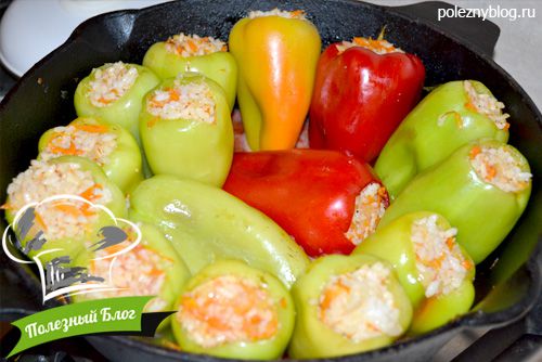 Перец, фаршированный рисом и овощами | Шаг 11