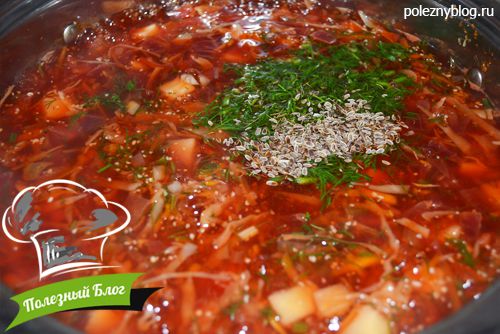 Полезный Блог - Постный борщ со свеклой, пастернаком и белокочанной капустой - Шаг 15