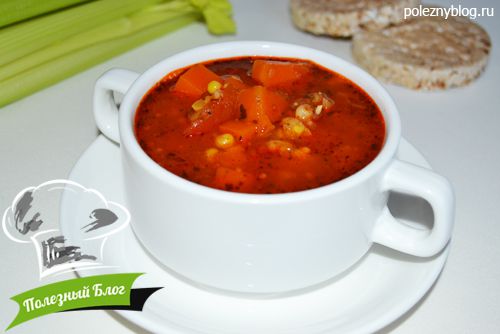 Полезный Блог - Постный суп из тыквы и кукурузы - Готовый