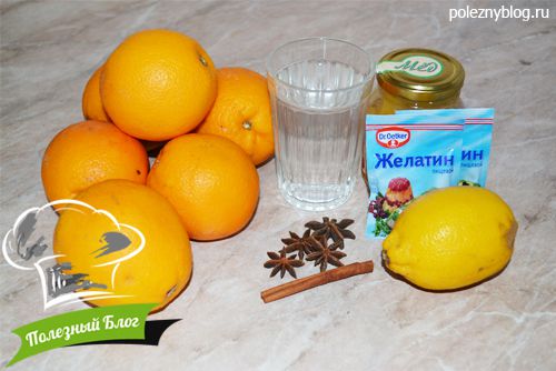 Полезный Блог - Пряное желе из апельсинового сока - Ингредиенты