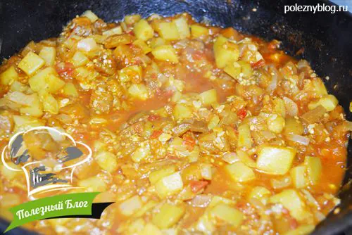 Рагу из кабачков и баклажанов - Шаг 9