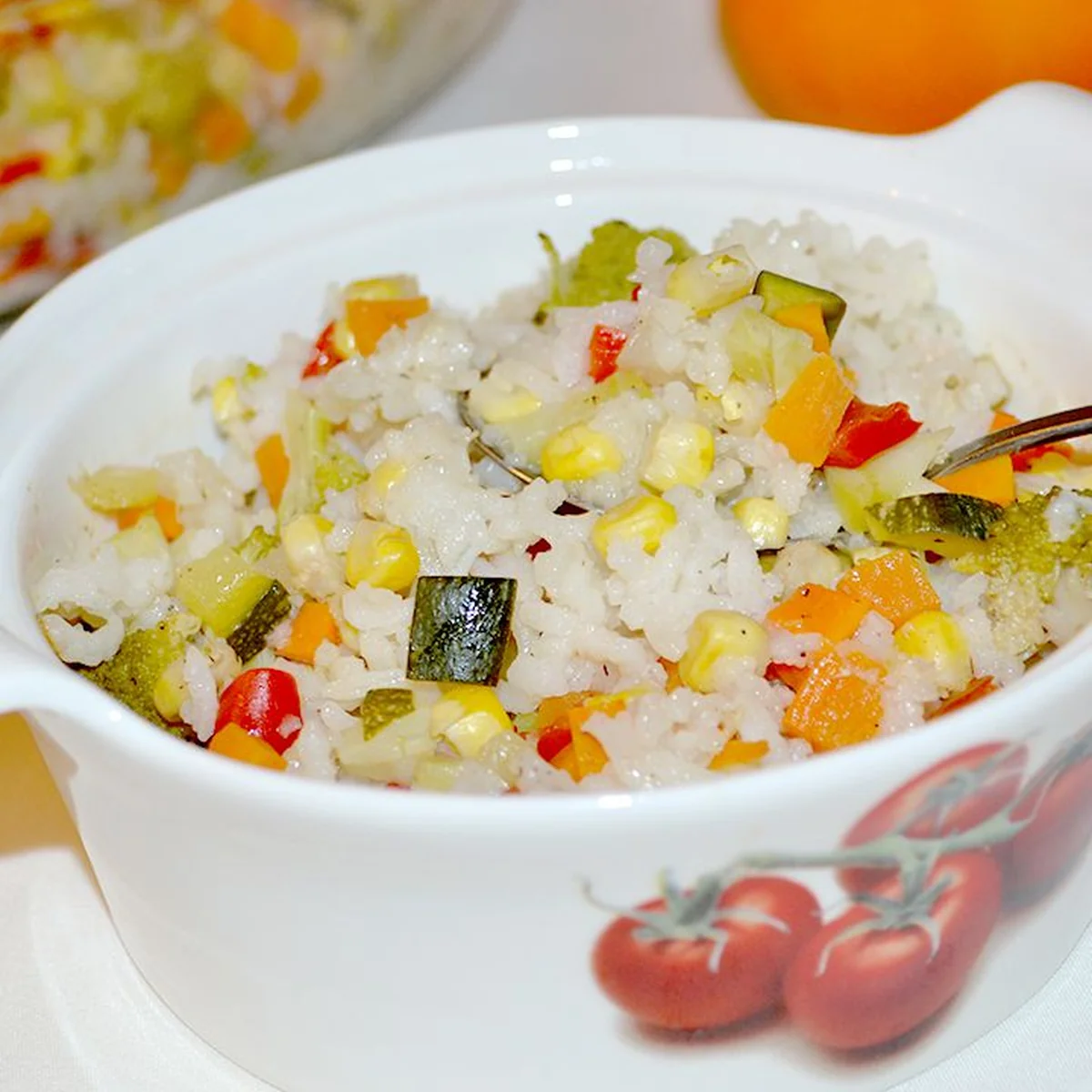 Рис в горшочках с овощами