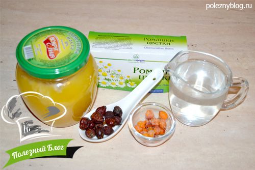 Ромашковый чай с шиповником и облепихой | Ингредиенты