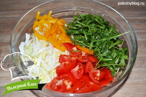 Салат с рукколой и пекинской капустой - Шаг 5