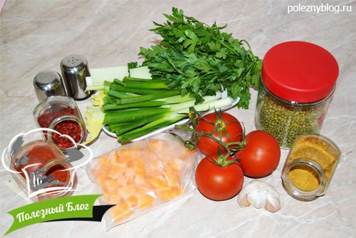 Полезный Блог - Сельдереевый суп с машем и тыквой - Ингредиенты