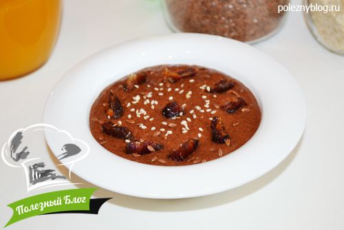 Шоколадная льняная каша | Готовая
