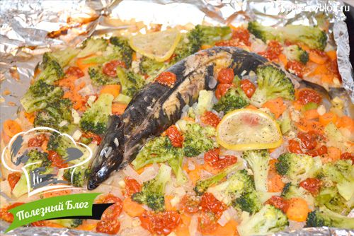 Скумбрия, запечённая с овощами | Шаг 8