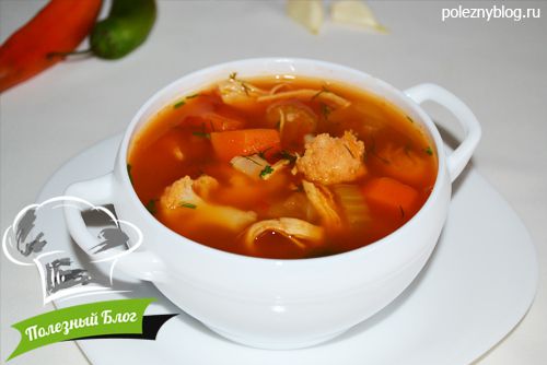 Суп из тыквы, цветной капусты и куриного филе | Готовый