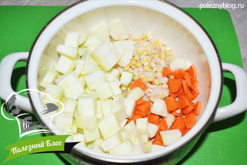 Полезный Блог - Суп-пюре из кукурузы, кабачка и моркови - Шаг 3