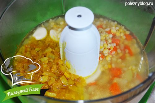 Полезный Блог - Суп-пюре из кукурузы, кабачка и моркови - Шаг 9