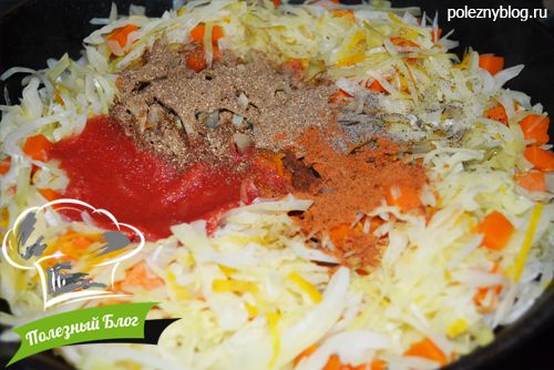 Полезный Блог - Тушёная капуста с тыквой и зелёной стручковой фасолью - Шаг 10