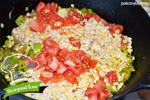 Полезный Блог - Тушёная кукуруза со сладким перцем и помидорами - Шаг 6