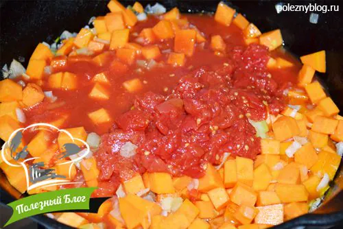 Тыква, тушёная с кукурузой | Шаг 7