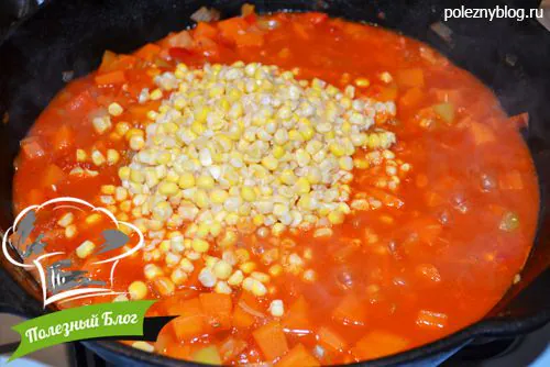 Тыква, тушёная с кукурузой | Шаг 11