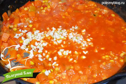 Тыква, тушёная с кукурузой | Шаг 13