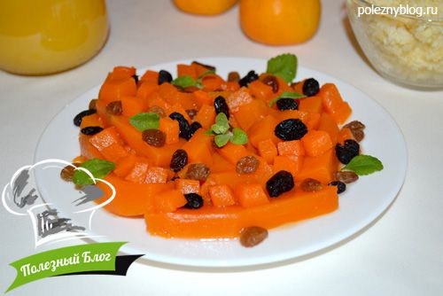 Тыква, запеченная в духовке кусочками | Готовая